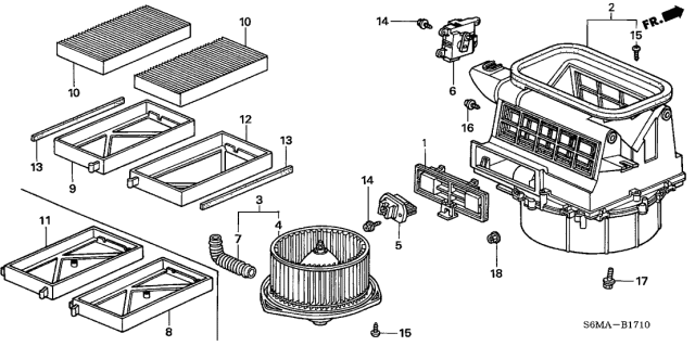 2006 Acura RSX Heater Blower Diagram