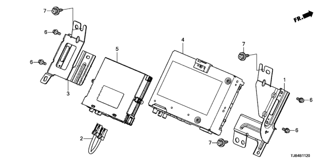 2019 Acura RDX Assembly , Info Control Diagram for 39540-TJB-A13