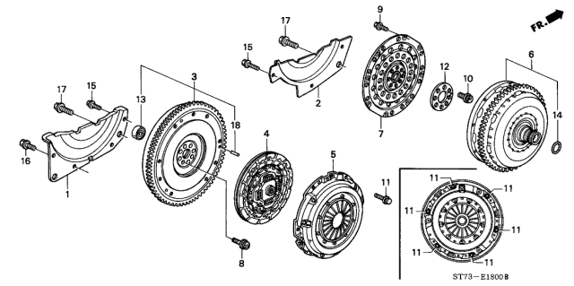 1999 Acura Integra Clutch - Torque Converter Diagram