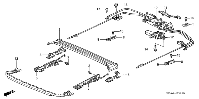 2005 Acura TSX Switch, Tilter Diagram for 70431-SEA-A01