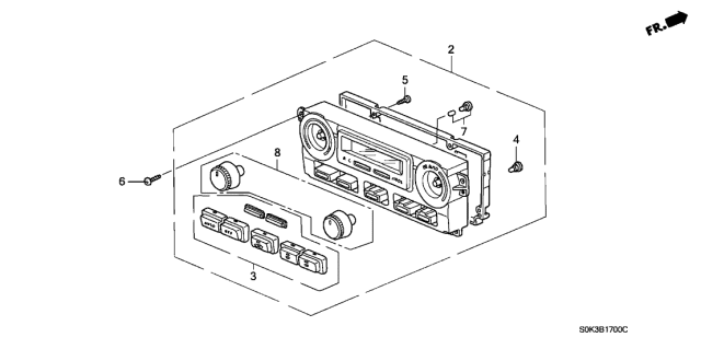 2001 Acura TL Neo-Wedge Bulb (14V 1.1W) Diagram for 79670-SE0-003