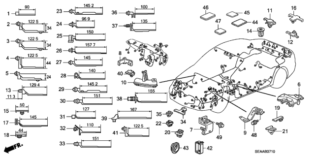 2008 Acura TSX Bracket, Connector Diagram for 32151-SEA-G00