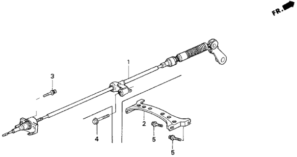 1993 Acura Legend Select Lever Control Diagram