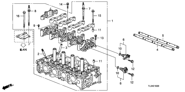 2012 Acura TSX Cylinder Head Diagram