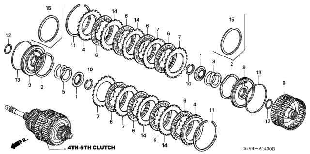 2004 Acura MDX 5 Door TOUR (PKG-RES) KA 5AT AT Clutch (4TH-5TH) Diagram