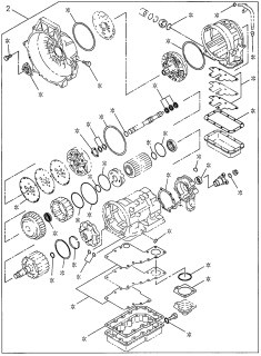 1996 Acura SLX 4 Door 4LS (PREMIUM) KA 4AT AT Transmission Repair Kit Diagram 2