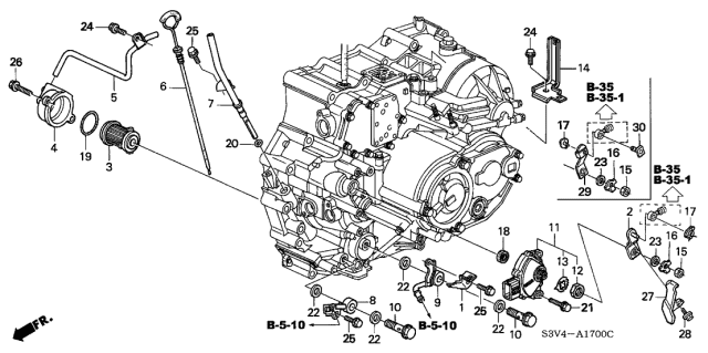 2005 Acura MDX Stay E, Engine Harness Diagram for 32745-RDJ-A10