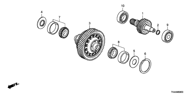 2013 Acura TL 4 Door TECH (SHAWD) KA 6MT MT Differential Diagram