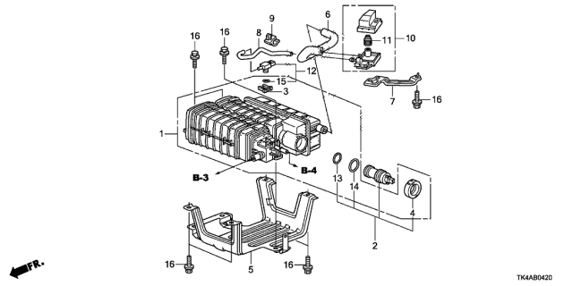 2014 Acura TL 4 Door BASE (3.5) KA 6AT Canister Diagram