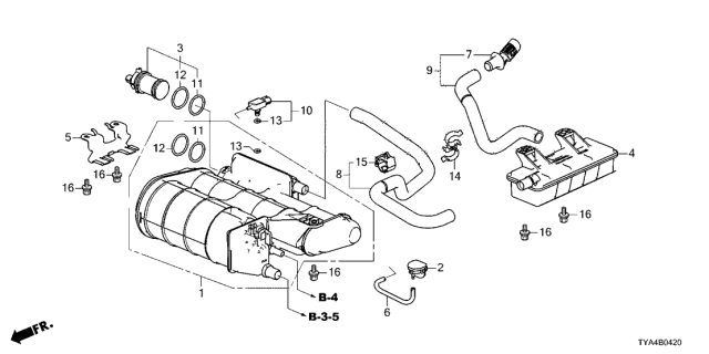 2022 Acura MDX Bracket, Canister Diagram for 17358-TYA-A00