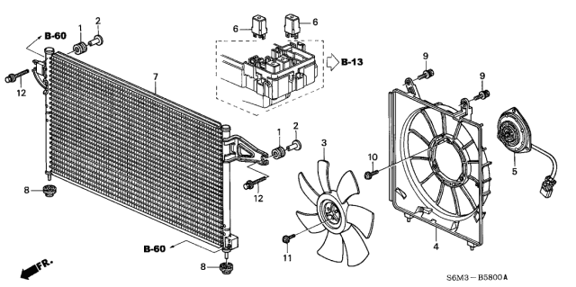 2003 Acura RSX A/C Condenser Diagram