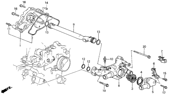 1990 Acura Legend O-Ring (28.2X2.4) Diagram for 91313-PH7-003