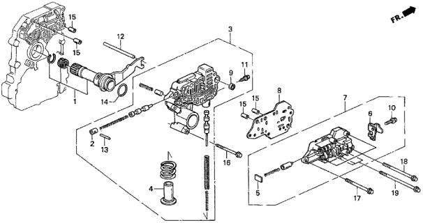 1997 Acura CL AT Regulator Diagram