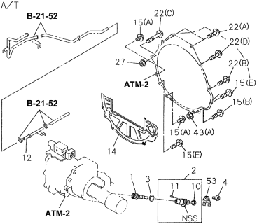 1996 Acura SLX Bolt, EGR Valve Diagram for 0-28151-035-0