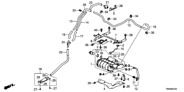 2019 Acura NSX Stay, Drain Box Diagram for 17356-T6N-A00