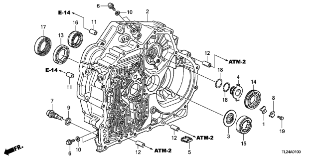 2010 Acura TSX Ball Bearing (32X68X9) Diagram for 91005-PRP-003