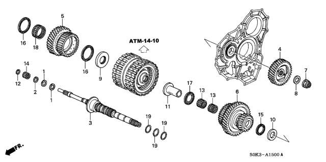 2002 Acura TL 5AT Mainshaft Diagram