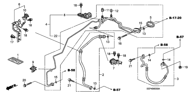 2006 Acura TL A/C Hoses - Pipes Diagram