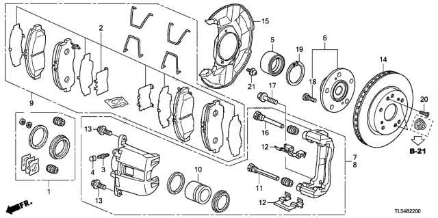 2012 Acura TSX Front Disc Brake Rotor Diagram for 45251-TA1-A01