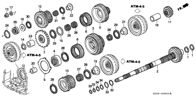 1998 Acura RL Collar, Distance (29.2X35.5) Diagram for 90517-PY4-000