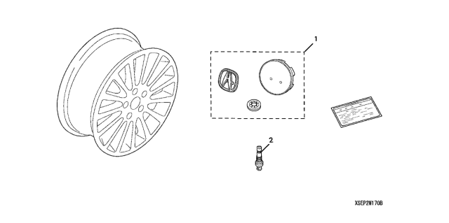 2005 Acura TL Alloy Wheel Rim (Nf-15, 17") Diagram for 08W17-SEP-200A