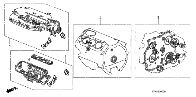 2008 Acura MDX Gasket Kit, At Transmission Diagram for 06112-RYF-000