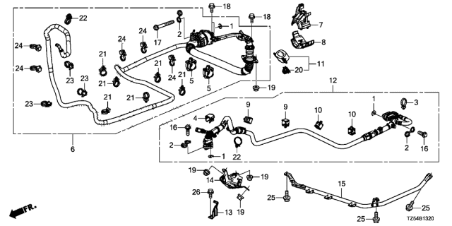 2019 Acura MDX 5 Door TECH (HYBRID (AWD)) KA DCT PCU Cable (Front) Diagram