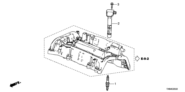 2017 Acura ILX Plug Hole Coil - Plug (2.4L) Diagram