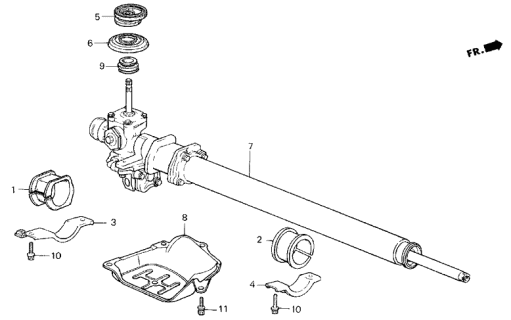 1986 Acura Legend 4 Door LX KA 5MT P.S. Gear Box Diagram
