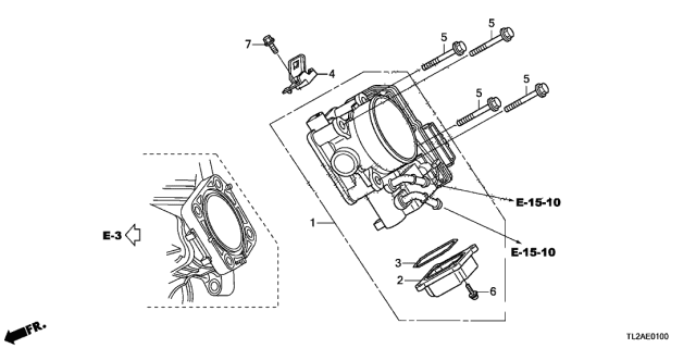 2013 Acura TSX Throttle Body (L4) Diagram