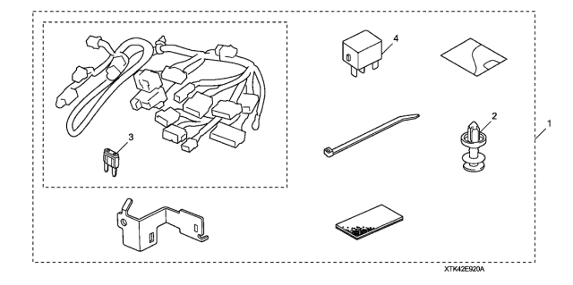 2011 Acura TL Remote Engine Starter Attachment Diagram