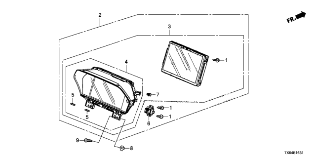 2016 Acura ILX 4 Door TECH (PLUS A-SPEC) KA DCT Center Display Diagram