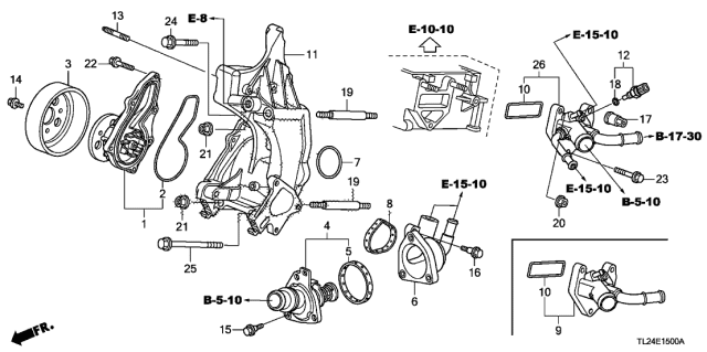 2010 Acura TSX Water Pump Diagram