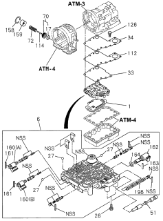 1996 Acura SLX AT Lower Control Valve Diagram