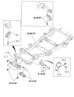 1998 Acura SLX 4 Door 4LS (PREMIUM) KA 4AT Front Bumper Diagram 2