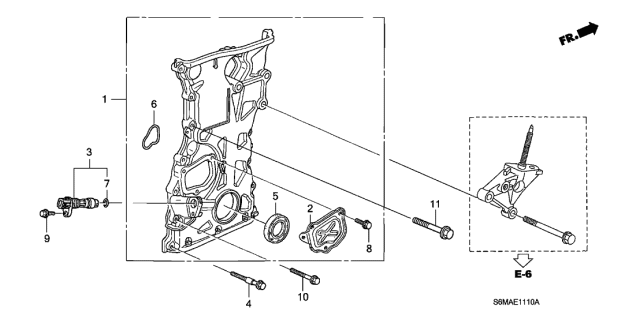 2006 Acura RSX Chain Case Diagram