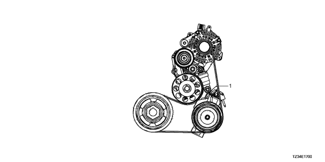 2018 Acura TLX Alternator Belt Diagram