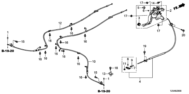 2016 Acura MDX Parking Brake Diagram