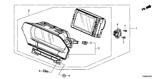 2014 Acura ILX Display Assembly, Center (Coo) (Tft) (Panasonic) Diagram for 39710-TX6-305