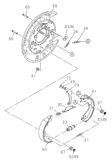 1999 Acura SLX Lever, Parking Brake Diagram for 8-97034-740-1