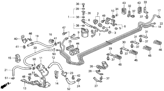 1994 Acura Vigor Fuel Pipe Diagram