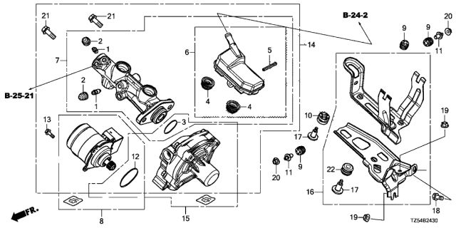 2018 Acura MDX Rubber, Mount Diagram for 57101-TA0-003