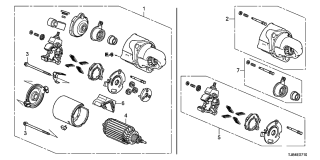 2021 Acura RDX 5 Door LTD (PMC) KA XAT Starter Motor (MITSUBA) Diagram