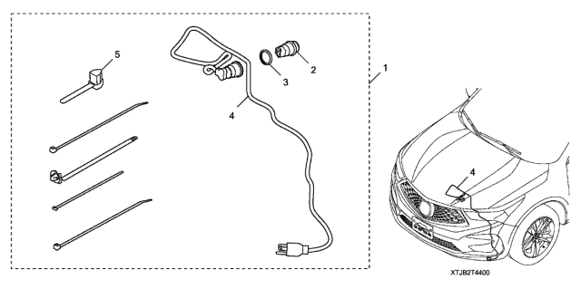 2021 Acura RDX 5 Door BASE KA XAT Engine Block Heater Diagram