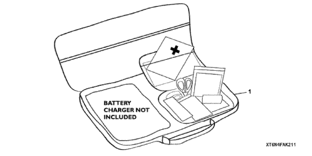 2019 Acura NSX NSX First Aid Kit & All- Purpose Carrying Case Diagram