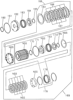 1996 Acura SLX 4 Door 4LS (PREMIUM) KA 4AT AT Low And Reverse Clutch Diagram