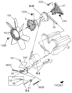 1996 Acura SLX A.C.G Belt Diagram for 8-94382-106-0