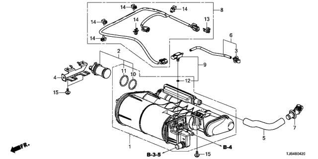 2020 Acura RDX Set, Canister Assembly Diagram for 17011-TJB-A01