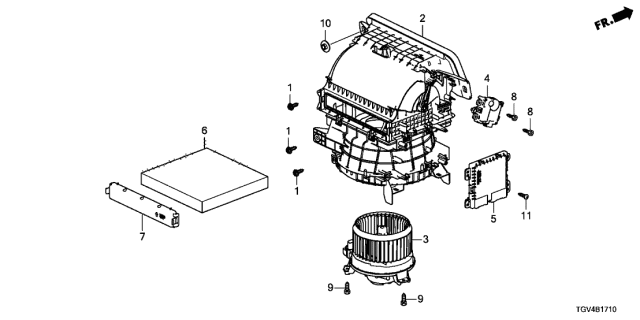 2021 Acura TLX Heater Blower Diagram