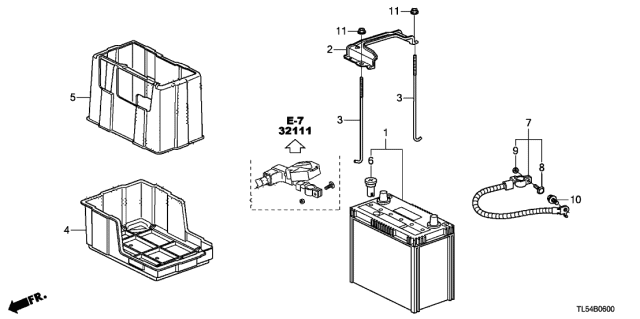 2013 Acura TSX 5 Door TSX KA 5AT Battery Diagram